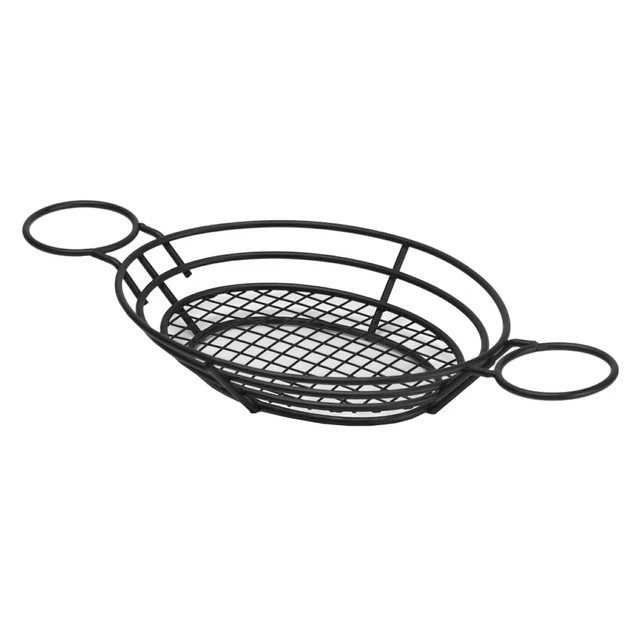 4-38822 11 X 8 Oval Basket&2 Holders Clipper Mill Iron Powder Coated...