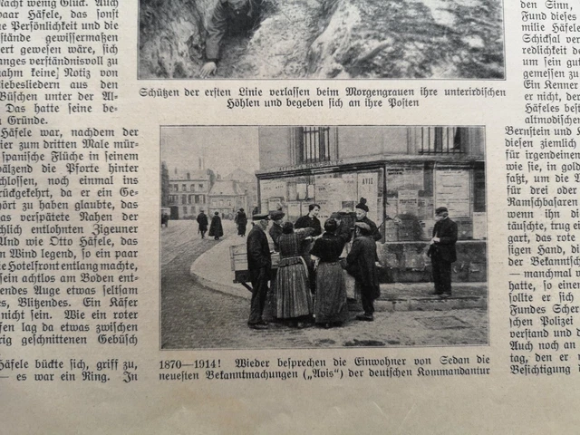 1914 Zeitungsdruck ÜL+M 379 Lihons Frankreich Maler Anton Hoffmann