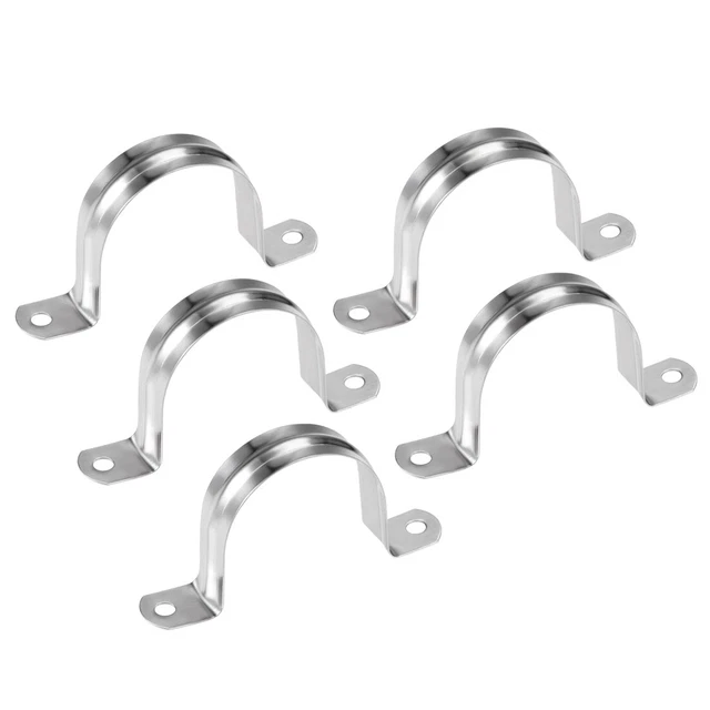 Collier U serrage conduits Sangle selle Tuyau Clip Acier inoxydable 5Pcs