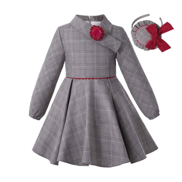 Pettigirl Spanish Girls Dresses 3 4 5 6-7 8-9 Years 10-11 12 Check Party Dress