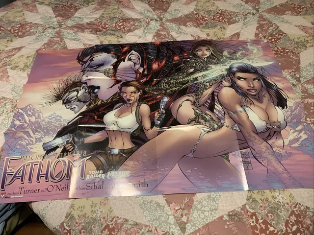 Fathom Michael Turner Lara Croft Tomb Raider Witchblade PROMO Poster 24”x 36”