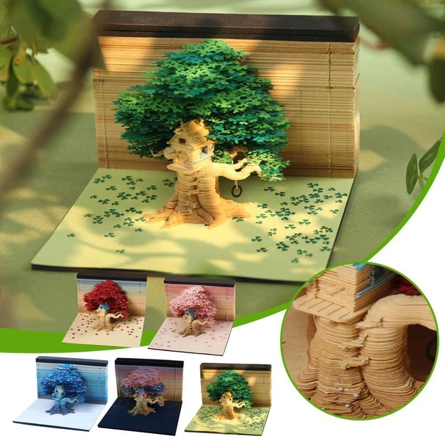 3D CALENDAR MEMO Pad Creative Desk Calendar Notes DIY B6 Crafts Art L7 ...
