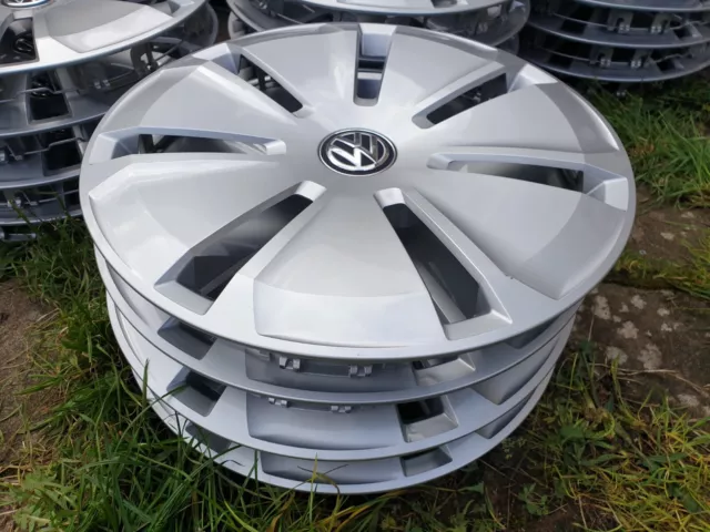 Set of Genuine Volkswagen Transporter Van 16" Wheel Trims Hub Caps x4 T5 T6 T6.1