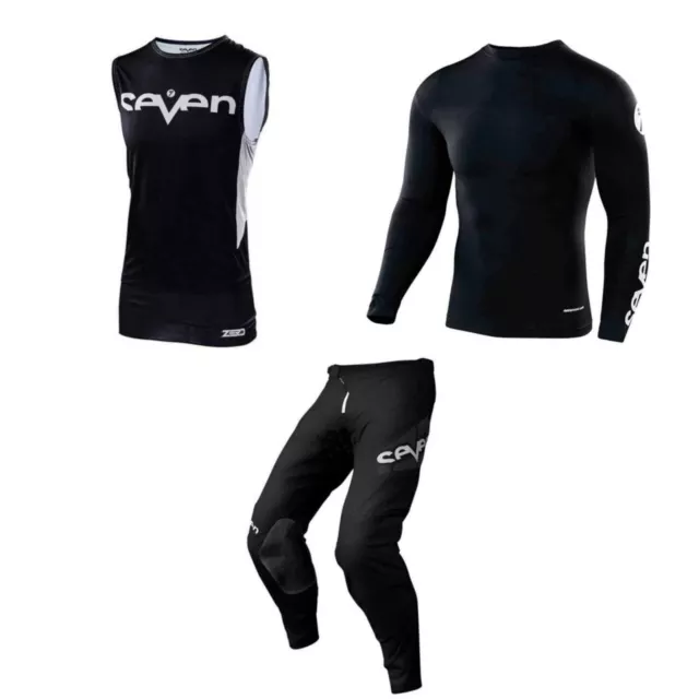 Seven MX 2024 Zero Youth Heftklammer schwarz MX Enduro Kit Combo