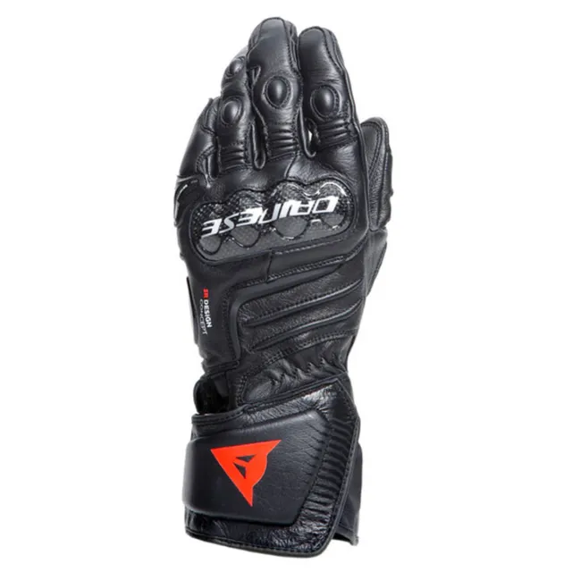 Dainese Carbon 4 Motorcycle Motorbike Long Leather Gloves Black