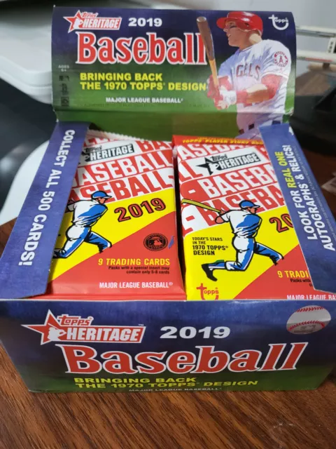 2019 Topps Heritage Baseball 9 Card Retail Pack - Full checklist within 3