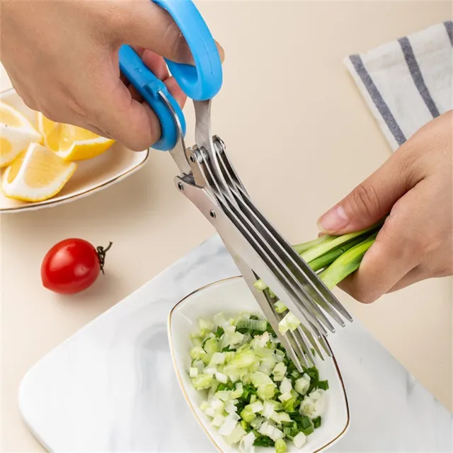 Cutting Herb Laver 5 Layers Scissors Cooking Tool Cutter Kitchen Accessories