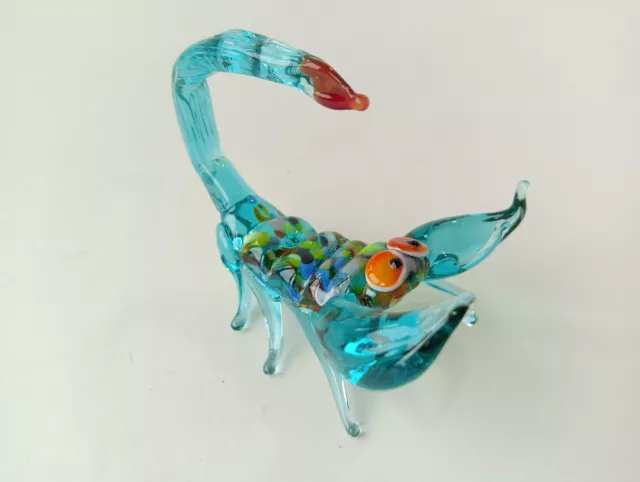 GLASS Animals. Murano glass art scorpion. Lot - 1 pc.A souvenir. Toy 2