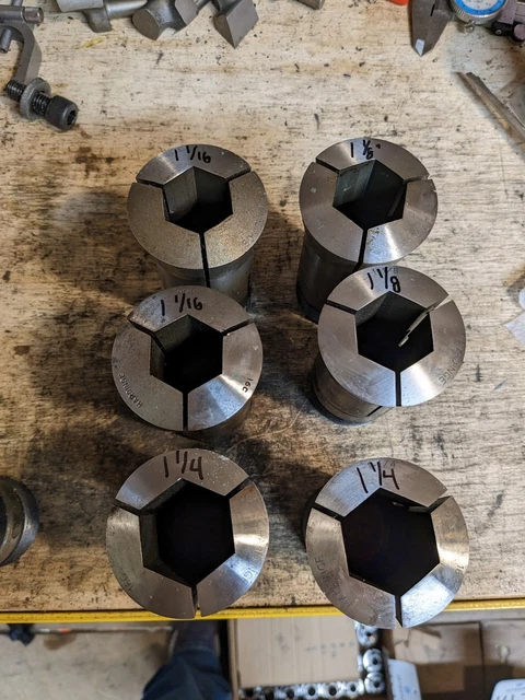 Single Hardinge 16C Hex Collet Multiple Sizes