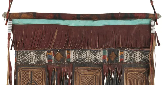 Panneau de décoration de tente en cuir bédouin touareg de l'art africain... 2