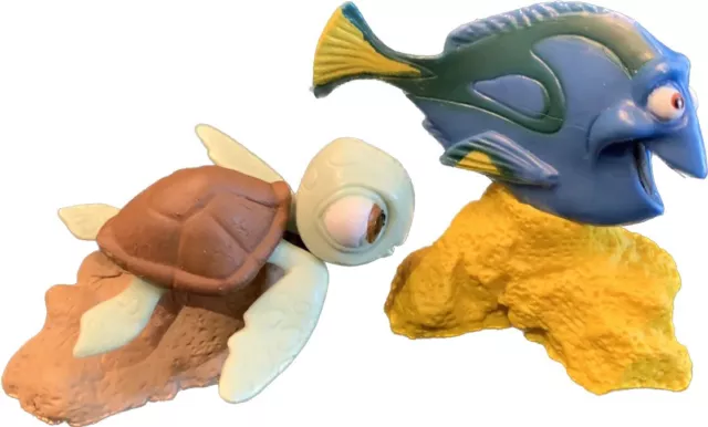 2 Disney Pixar Dory /Squirt Finding Nemo Characters Figures Toys Cake Toppers