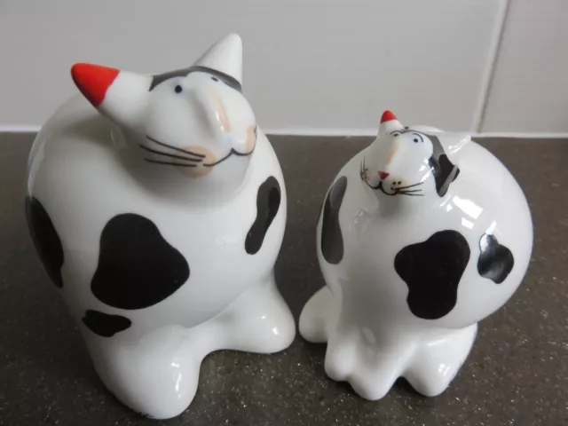 Villeroy & Boch Animal Park Cats x 2 signed Rosemarie Benedikt