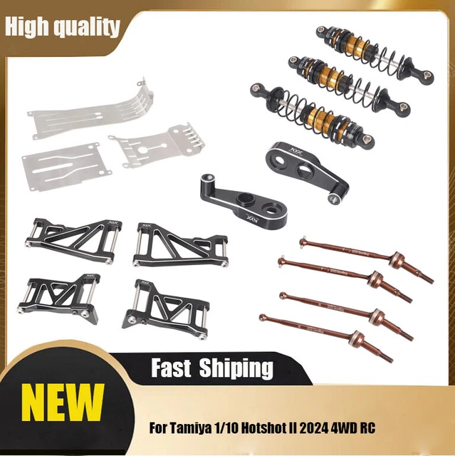 Briny River Aileron Arrière RC Métal Pour Tamiya 1/10 Hotshot II 2024 - Accessoire Tuning Noir