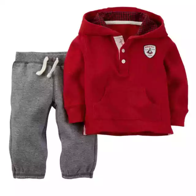 Carters Infant Boy North Pole Sled Team Champs Shirt Jacket Pants 2 PC Outfit