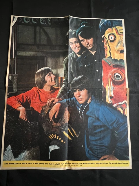 #01  THE MONKEES Sunday Comics Section Poster 1968  Mickey Dolenz, David Jones