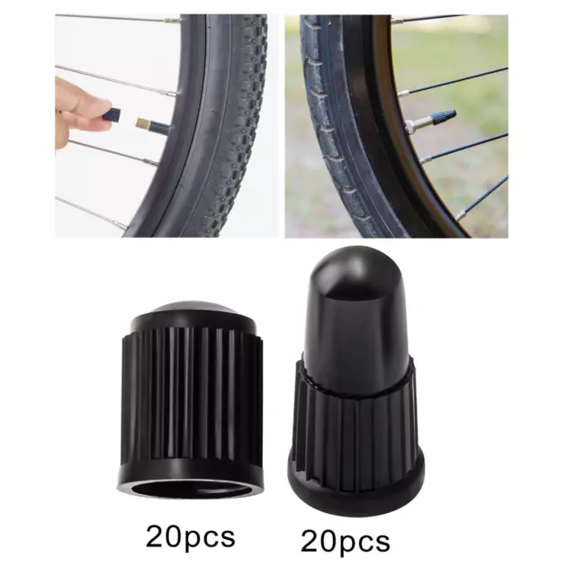 Bouchons de Valve de pneu noirs portables, paquet de 2 à 4, bouchons de tige