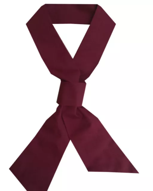 Pre-Knot Burgundy color chef necktie, kitchen chef necktie, restaurant necktie