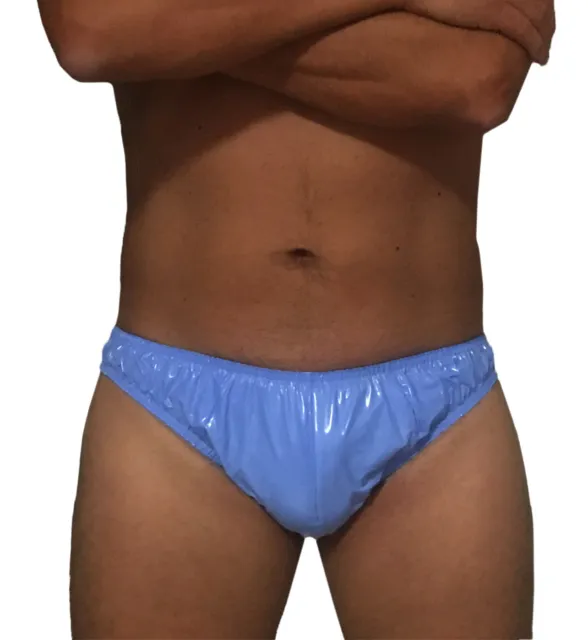 Soft PVC Slip 20056L aspecto lacado pantalones calzoncillos ropa interior pantalones de goma para hombre