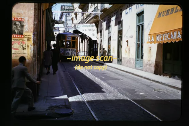 Trolley Streetcar in Havana, Cuba in early 1940's, Kodachrome Slide L9b