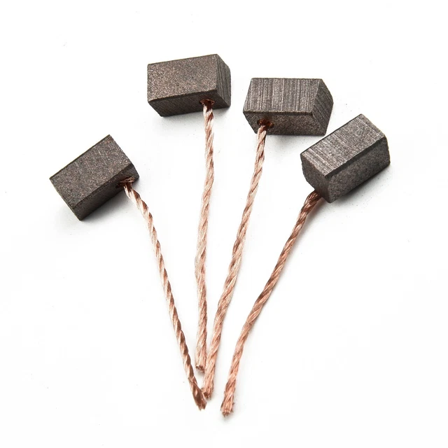 4pcs Carbone Fibre Pinceaux 6x6x10mm Accessoire Automotive Moteur Pratique