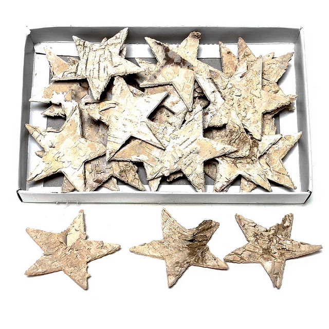 30 unidades estrellas de abedul natural 6 cm, dispersor, abedul!!¡!