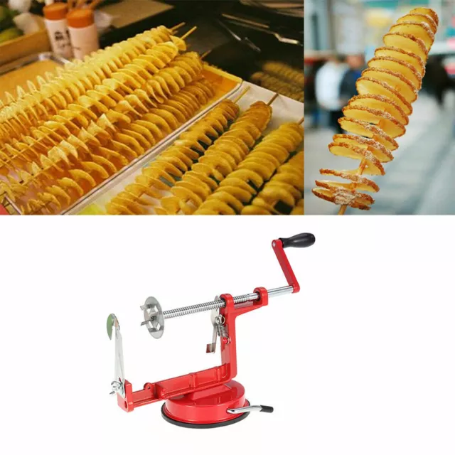 Manual Stainless Steel Veg Fruit Potato Chip Twisted Spiral Slicer French Fry