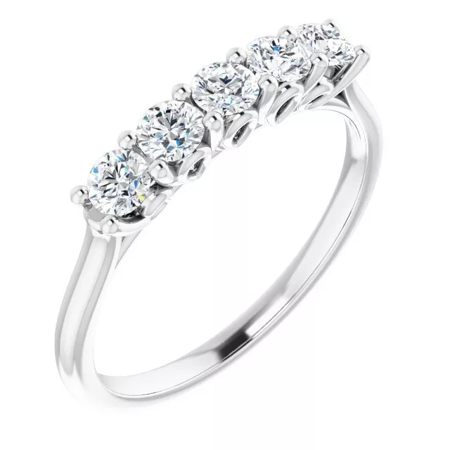 1/2 CTW Natural Diamant Jahrestag Band In platin