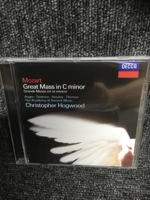 Mozart: Great Mass in C minor Cd. Auger. Dawson. Christopher Hogwood. NEW decca