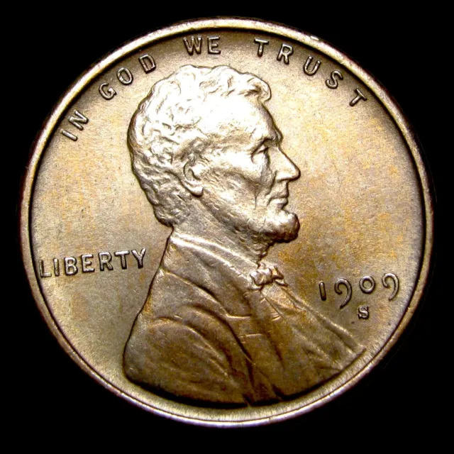 1909-S VDB Lincoln Cent Wheat Penny ---- Gem BU Details Coin ---- #DD087