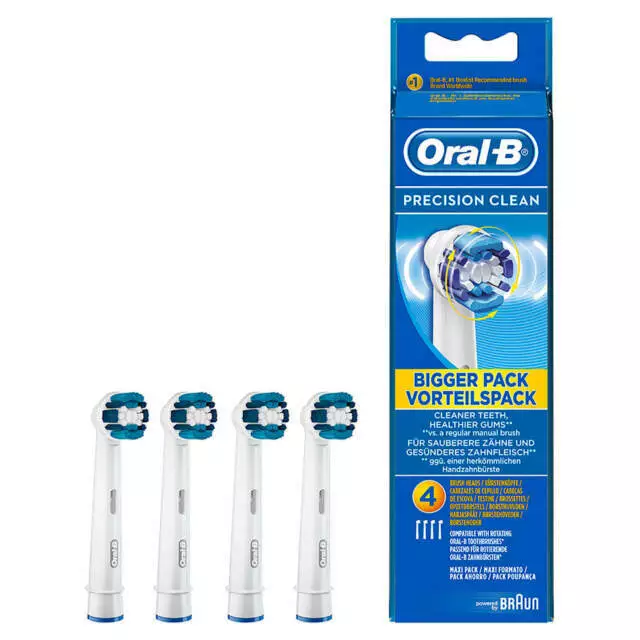 Oral B Precision Clean Brossettes de Rechange Lot de 4 (OBPC4) Livraison Gratuit