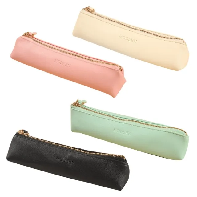 Portable PU Leather Pen Bag Business Stationery Bag for for Office Women M