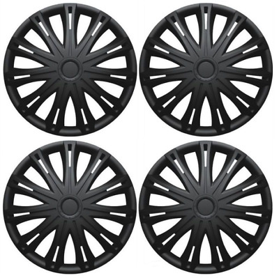 Fitkia Picanto Full Set Hub Caps Covers Plastic Wheel Trims Cover Black 13" Inch