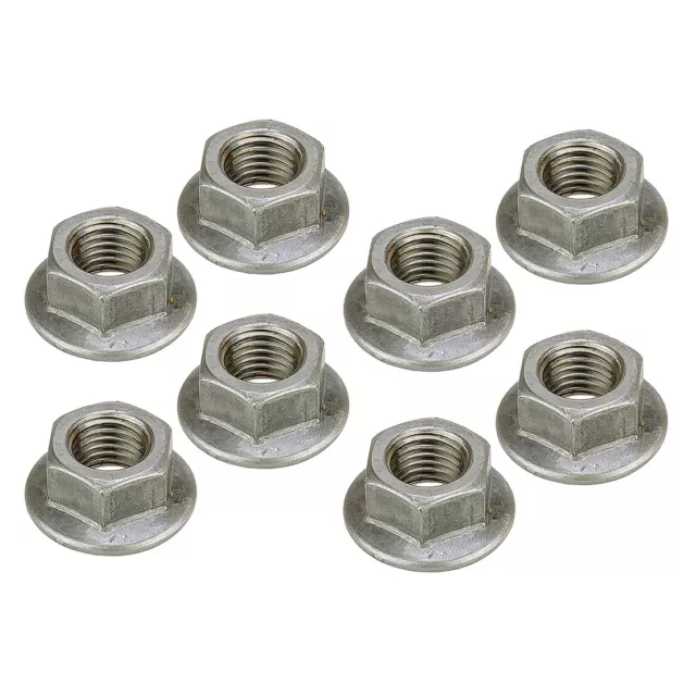 16pcs M10 x 1.25mm Pitch Thread Stainless Steel Hex Flange Nuts 10mm x1.25mm 2