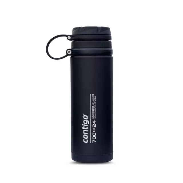 Contigo Stainless Steel Bottle Licorice Fuse 700ml Thermal Flask Drink Hot Cold