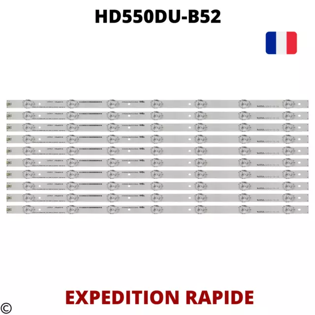 Kit10 Barres Bandes Strip Tv Led Hisense Hd550Du-B52 55H8C H55M3300