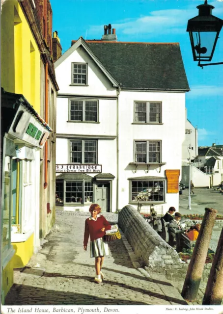 The Island House, Barbican, Plymouth, Devon : Vintage Postcard