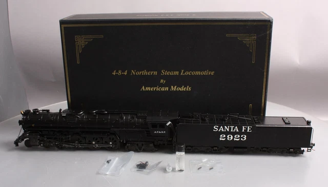 American Models S Scale Santa Fe A.T.S.F 4-8-4 Northern Steam Locomotive #2923