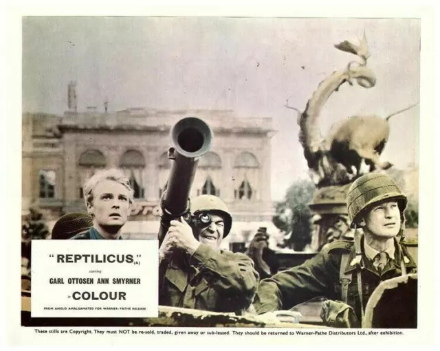 Reptilicus Original Lobby Card Carl Ottosen Bent Mejding Soldier Firing Bazooka