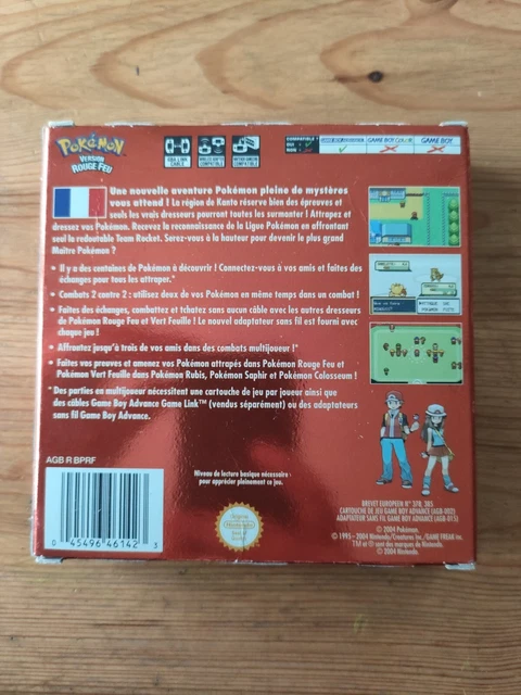 Pokémon Rouge Feu – Game Boy Advance – Version Française – 2004