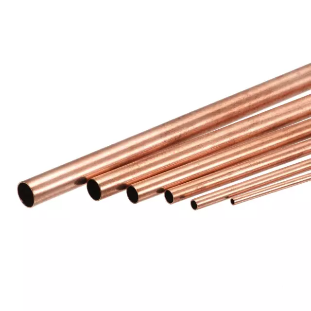 Copper Tube 2mm 3mm 4mm 5mm 6mm 7mm OD x 0.5mm Thick Wall 200mm Long Tube 6Pcs