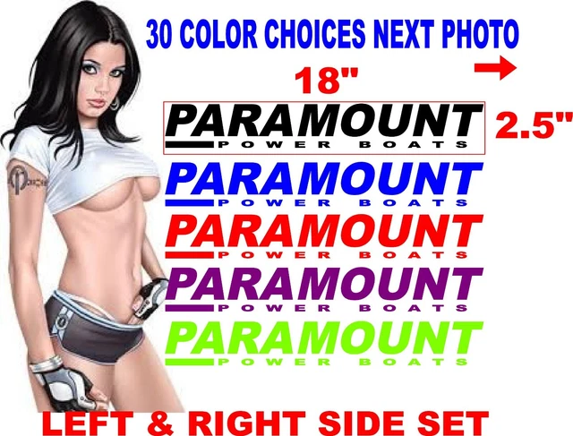 PARAMOUNT TRAILER Boat  decal boats decals WINDOW 30 color choices