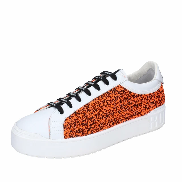 Chaussures Hommes RUCOLINE 43 Ue Baskets Orange Tissu Blanc BF247-43