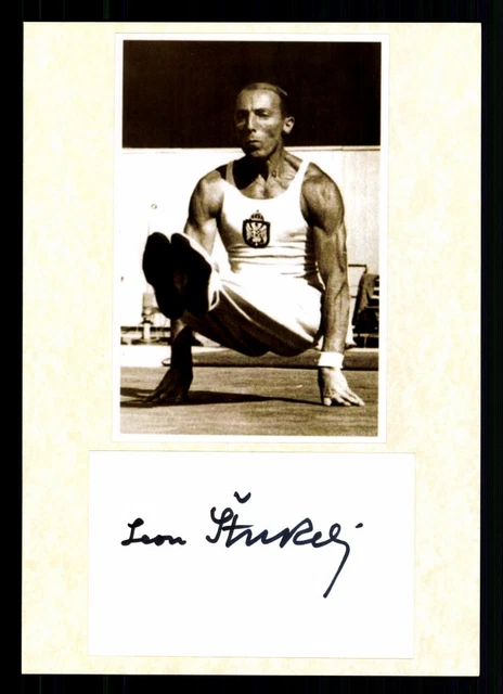 Leon Stukelj 1898-1999 Olympiasieger 1924 Turnen Original Signiert + G 38082