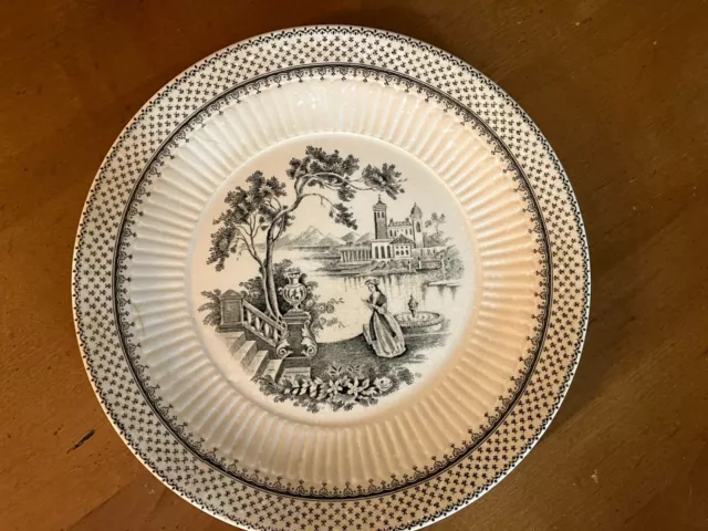 Wm Adams & Sons England Real English Ironstone Luncheon Plate - Minuet VTG