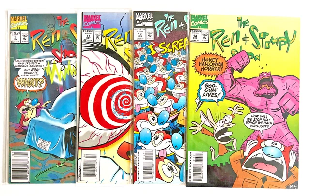 The Ren And Stimpy Show #2 11 12 13 Lot of 4 (1993 Marvel Comics) 90's Cartoon