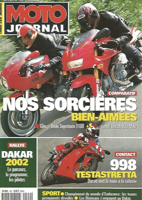 MOTO JOURNAL N°1500 GHEZZI-BRIAN SUPERTWIN 1100 VS DUC 900 MHe /998 TESTASTRETTA