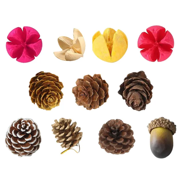 11 Style Natural Pine Cones Pendant Craft Ornament Christmas Tree Decoration