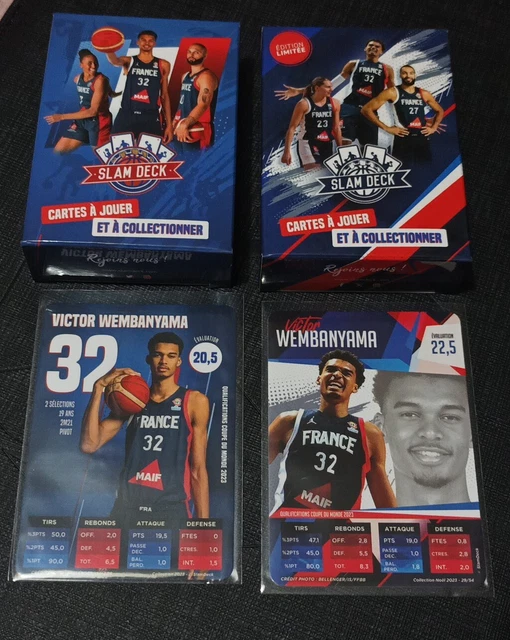 New Lot 2 Boxes Victor Wembanyama Rookie NBA 2023 Slam Deck Limited Edition