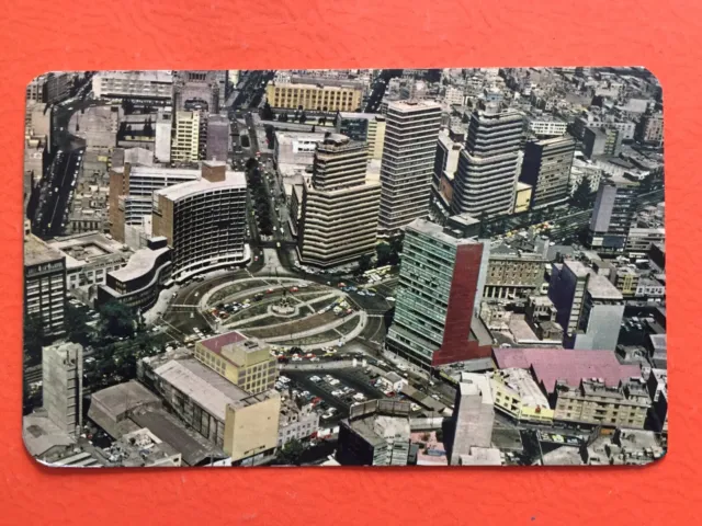 Carte postale MEXIQUE  AK PPC Mexico City Columbus Circle aux États-Unis 1967