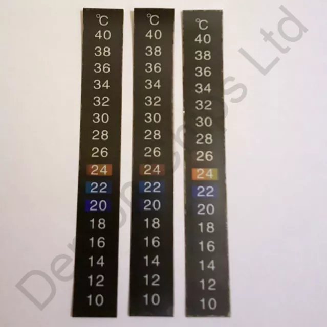 3 x 10-40C Centigrade LCD Thermometer Adhesive Strip Sticker Home Brew Wine Beer